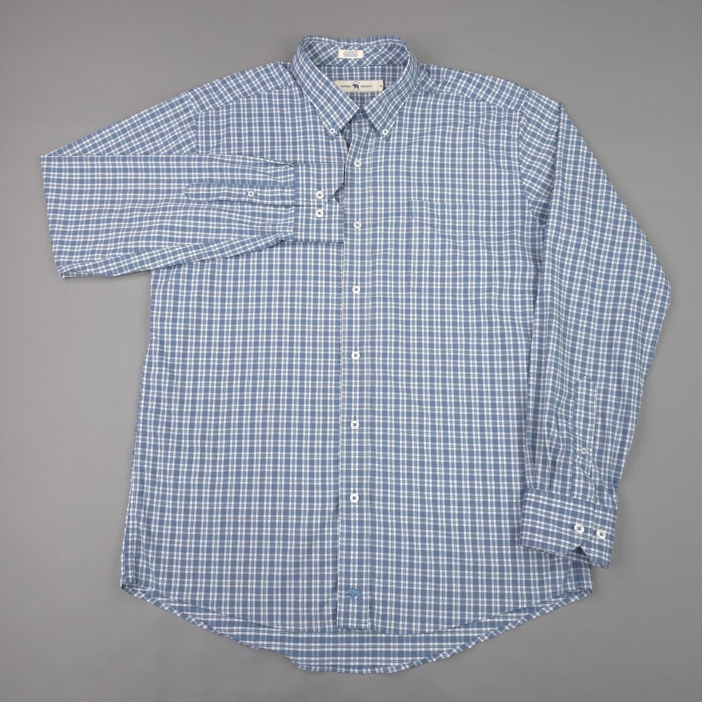 Onward Reserve Shirt Mens XL Blue Plaid Tailored Fit Performance Button Down - Picture 2 of 15